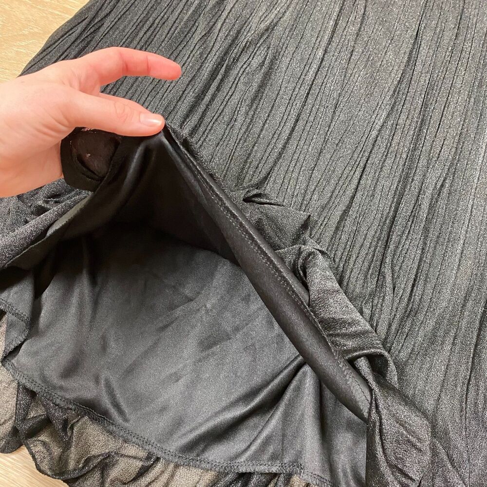 Metrowear Pleated Pattern Skirt Women's M Color Black - Picture 4 of 5